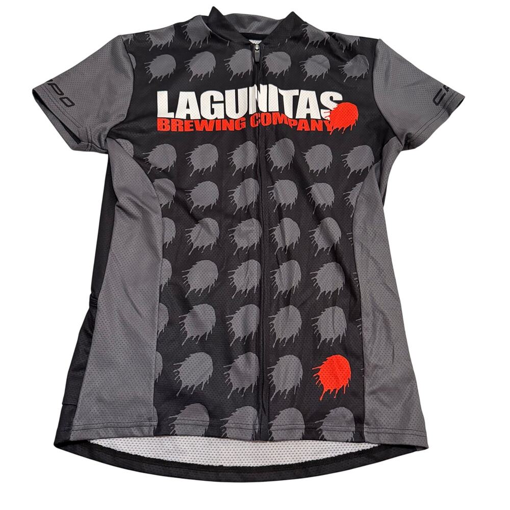 Capo Lagunitas cycling jersey Made in Italy sz L circles dog & 3 pkts in back